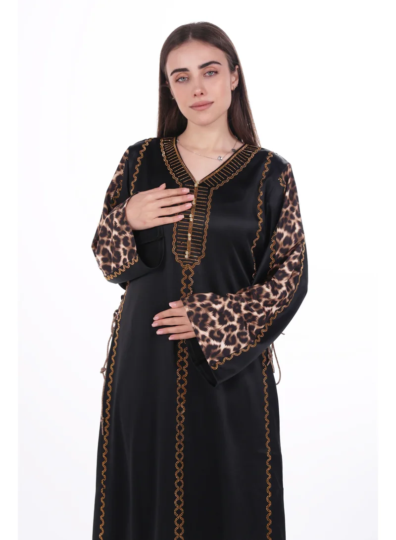 AL BENT AL SHARQIEH women satin jalabiya dress